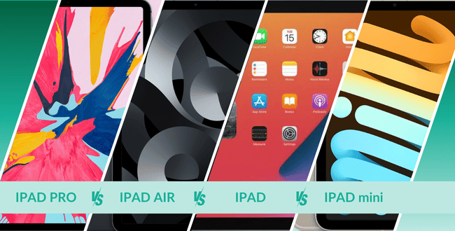 Wat is het verschil tussen de iPad Pro, iPad Air, iPad en iPad mini