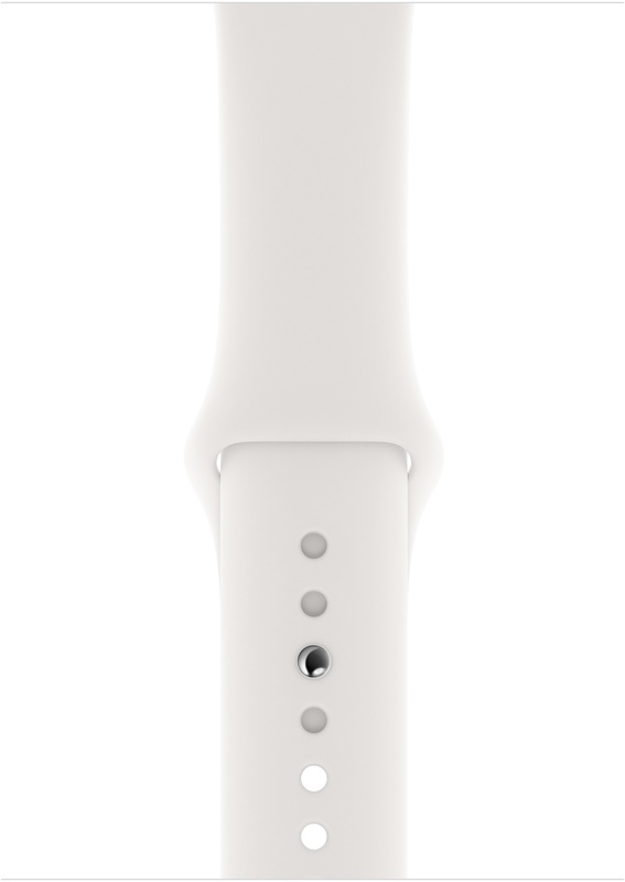 Apple Watch Series 4 (Sportbandje, 44mm) Zilver (Wit)