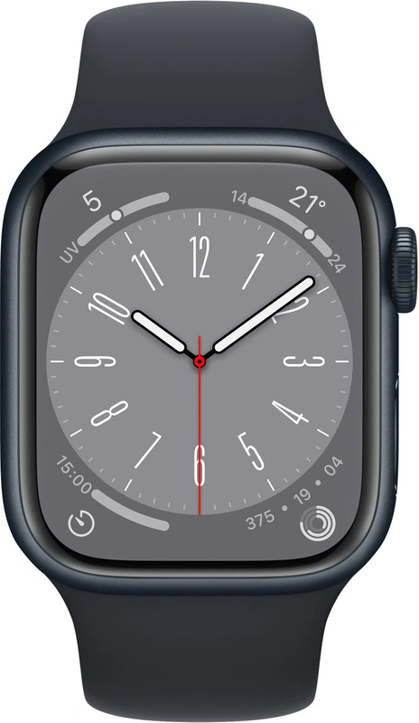 Apple Watch Series 8 (45mm) GPS + LTE, Sport Band, Graphite Aluminium/Midnight